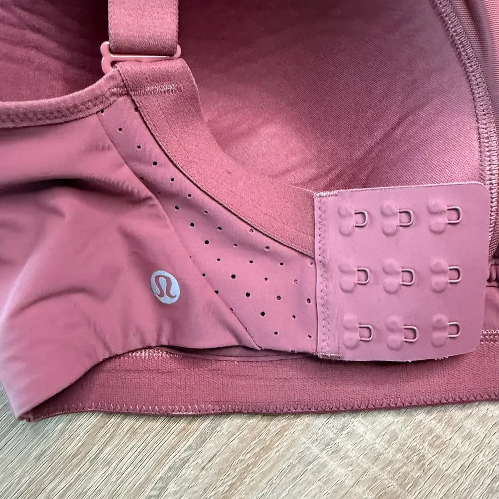 Lululemon Run Times Bra High Support mauve size 34G gym workout